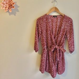 Dee Elle red floral romper